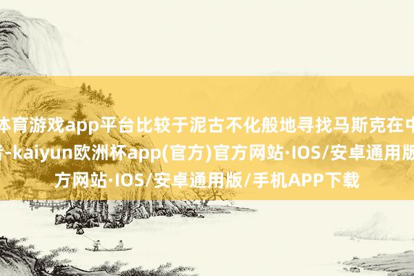 体育游戏app平台比较于泥古不化般地寻找马斯克在中国的衣钵传承者-kaiyun欧洲杯app(官方)官方网站·IOS/安卓通用版/手机APP下载