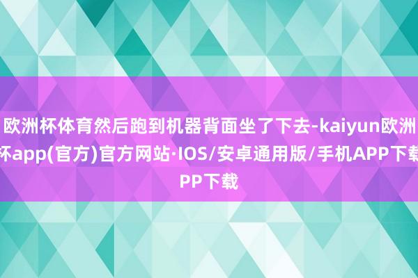 欧洲杯体育然后跑到机器背面坐了下去-kaiyun欧洲杯app(官方)官方网站·IOS/安卓通用版/手机APP下载