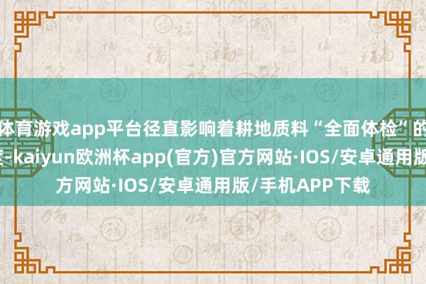 体育游戏app平台径直影响着耕地质料“全面体检”的淡雅度和准确度-kaiyun欧洲杯app(官方)官方网站·IOS/安卓通用版/手机APP下载