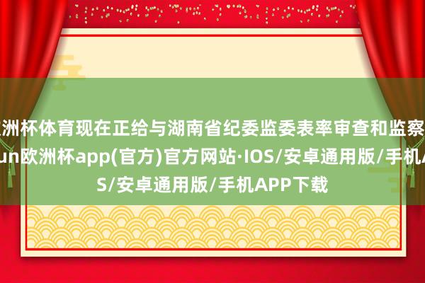 欧洲杯体育现在正给与湖南省纪委监委表率审查和监察拜谒-kai