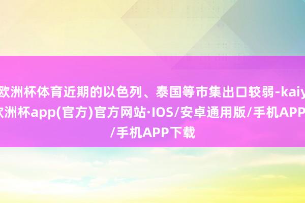 欧洲杯体育近期的以色列、泰国等市集出口较弱-kaiyun欧洲杯app(官方)官方网站·IOS/安卓通用版/手机APP下载