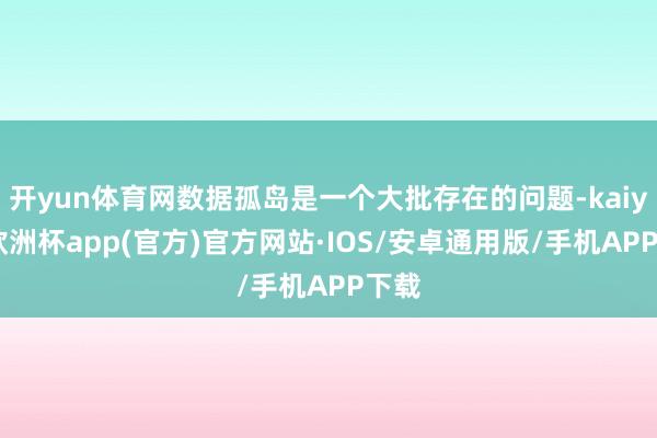 开yun体育网数据孤岛是一个大批存在的问题-kaiyun欧洲