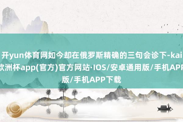 开yun体育网如今却在俄罗斯精确的三句会诊下-kaiyun欧