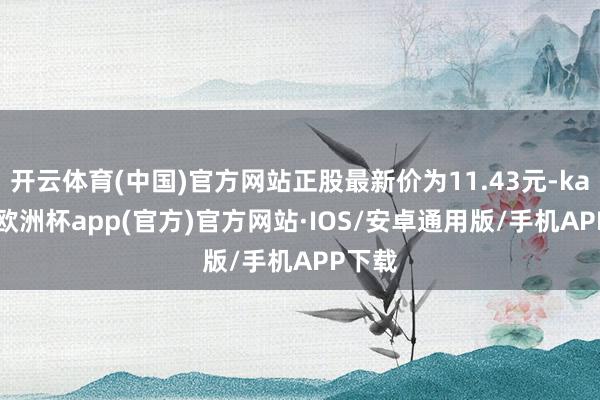 开云体育(中国)官方网站正股最新价为11.43元-kaiyu