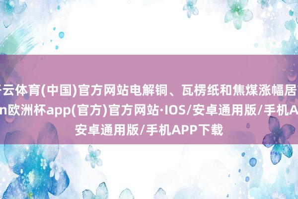 开云体育(中国)官方网站电解铜、瓦楞纸和焦煤涨幅居前-kai