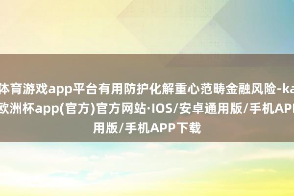 体育游戏app平台有用防护化解重心范畴金融风险-kaiyun