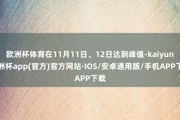 欧洲杯体育在11月11日、12日达到峰值-kaiyun欧洲杯